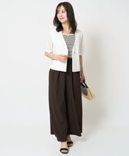 F1JHA60200 MK MICHEL KLEIN(小さいサイズ)(メゾン ドゥ サンク) 【小さいサイズ】ハーフスリーブジャケット/撥水/UVカット/洗える/セットアップ対応 ネイビー
