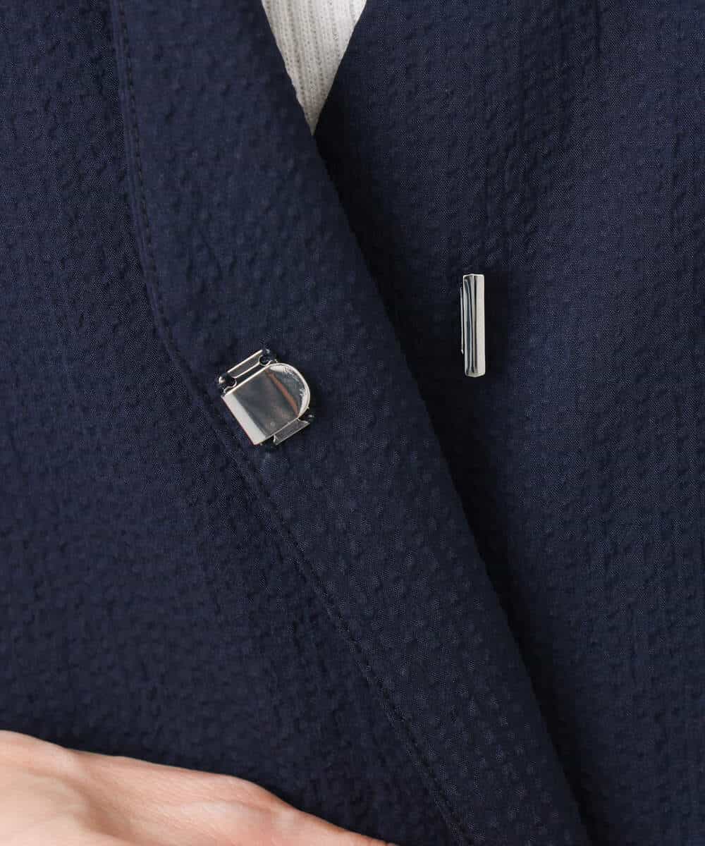 F1JHA60200 MK MICHEL KLEIN(小さいサイズ)(メゾン ドゥ サンク) 【小さいサイズ】ハーフスリーブジャケット/撥水/UVカット/洗える/セットアップ対応 ネイビー