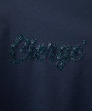F1KAD31110 MK MICHEL KLEIN(小さいサイズ)(メゾン ドゥ サンク) 【小さいサイズ】刺繍ロゴデザイン コットンロンT/洗える ホワイト
