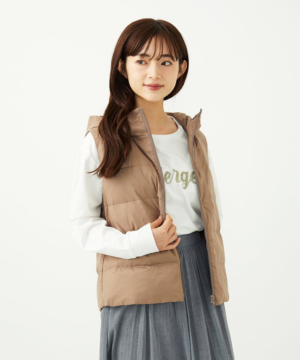 F1KAD31110 MK MICHEL KLEIN(小さいサイズ)(メゾン ドゥ サンク) 【小さいサイズ】刺繍ロゴデザイン コットンロンT/洗える ホワイト