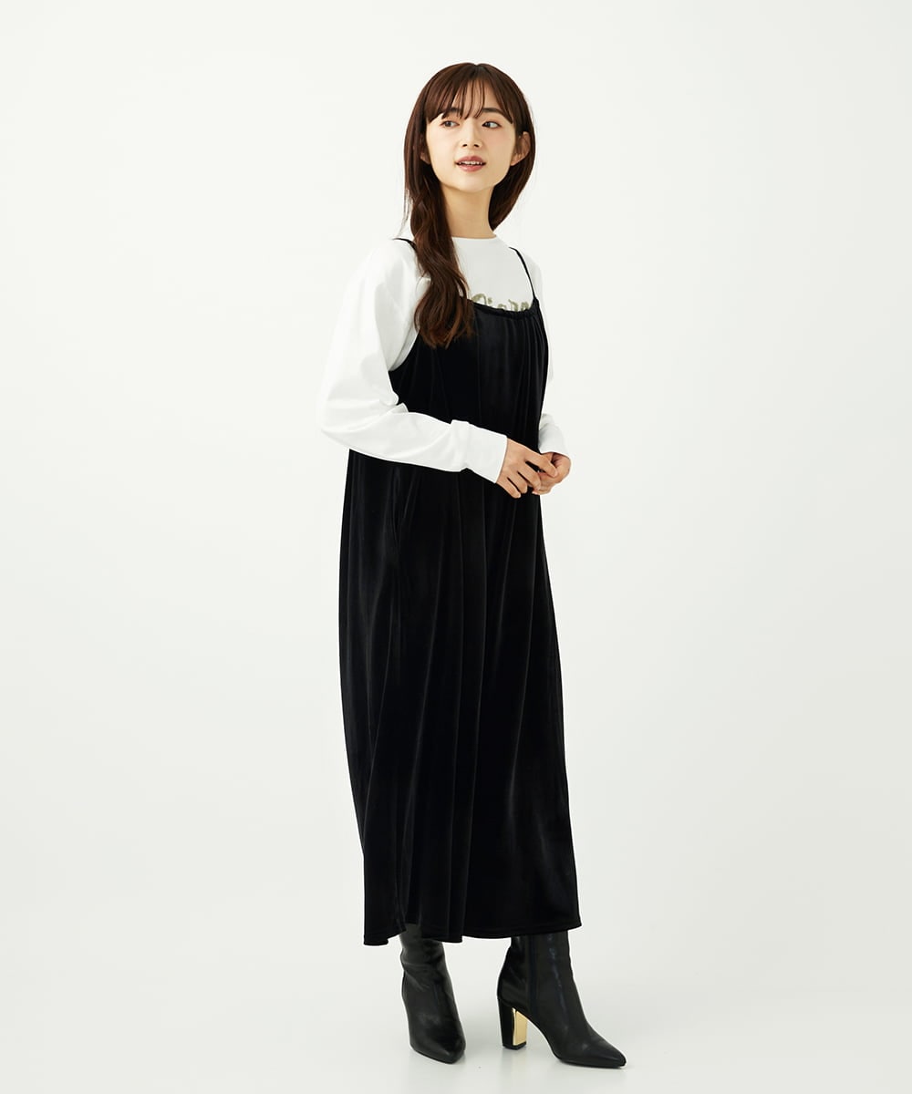 F1KAD31110 MK MICHEL KLEIN(小さいサイズ)(メゾン ドゥ サンク) 【小さいサイズ】刺繍ロゴデザイン コットンロンT/洗える ホワイト