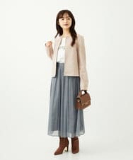 F1KAD31110 MK MICHEL KLEIN(小さいサイズ)(メゾン ドゥ サンク) 【小さいサイズ】刺繍ロゴデザイン コットンロンT/洗える ホワイト
