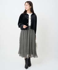 F1KAD31110 MK MICHEL KLEIN(小さいサイズ)(メゾン ドゥ サンク) 【小さいサイズ】刺繍ロゴデザイン コットンロンT/洗える ホワイト