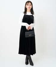 F1KAD42100 MK MICHEL KLEIN(小さいサイズ)(メゾン ドゥ サンク) 【小さいサイズ】袖口チュールデザイン インナーカットソー/洗濯機で洗える アイボリー