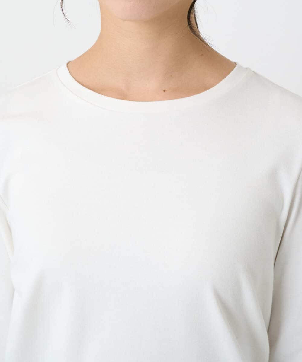 F1KAD42100 MK MICHEL KLEIN(小さいサイズ)(メゾン ドゥ サンク) 【小さいサイズ】袖口チュールデザイン インナーカットソー/洗濯機で洗える アイボリー