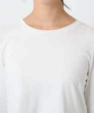 F1KAF41100 MK MICHEL KLEIN(小さいサイズ)(メゾン ドゥ サンク) 【小さいサイズ】タックプリーツデザイン ペプラムインナーカットソー/洗濯機で洗える アイボリー