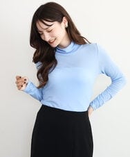 F1KAG35100 MK MICHEL KLEIN(小さいサイズ)(メゾン ドゥ サンク) 【小さいサイズ】[洗える]ハイネックカットソー ブラウン
