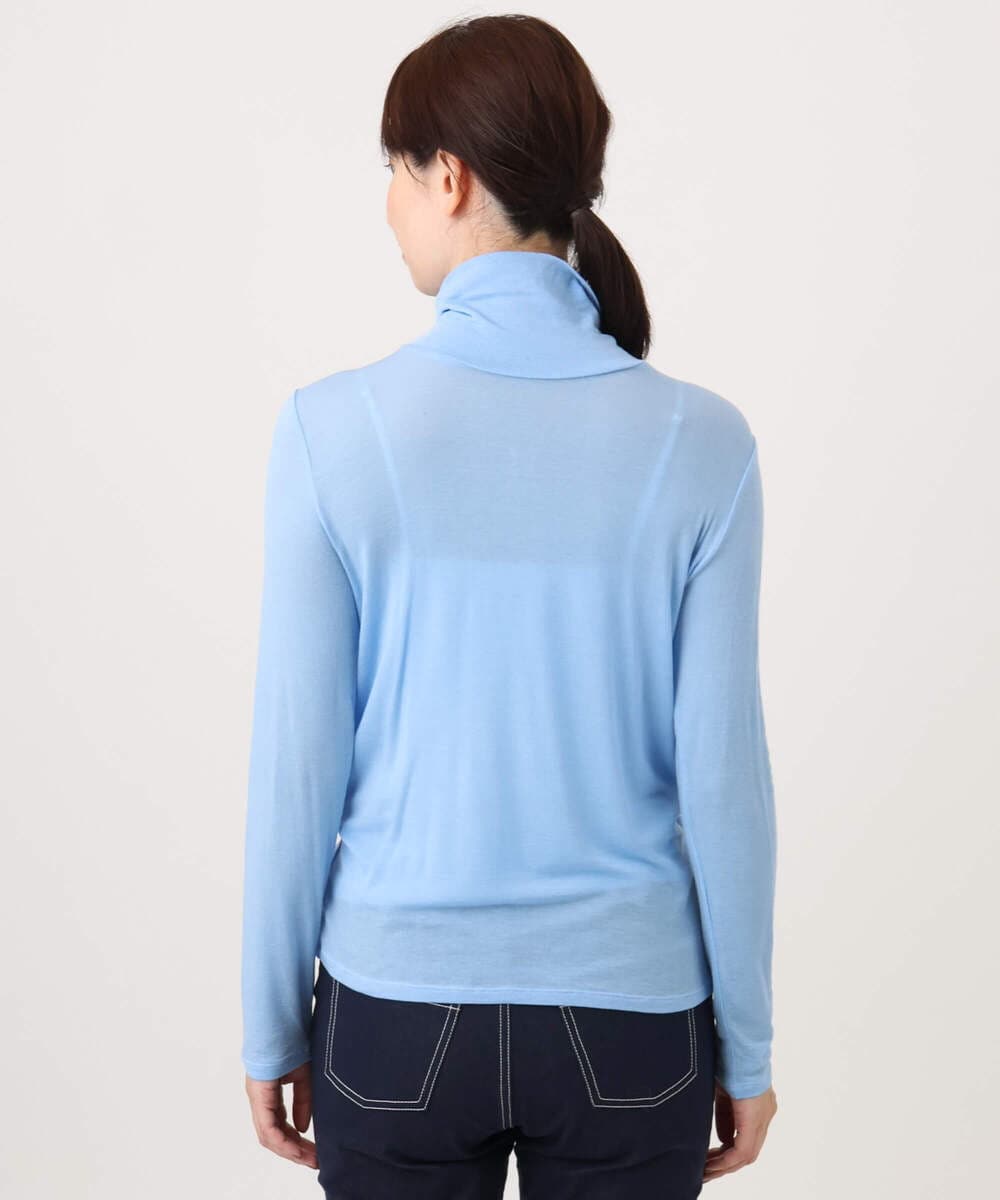 F1KAG35100 MK MICHEL KLEIN(小さいサイズ)(メゾン ドゥ サンク) 【小さいサイズ】[洗える]ハイネックカットソー ブラウン