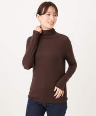 F1KAG35100 MK MICHEL KLEIN(小さいサイズ)(メゾン ドゥ サンク) 【小さいサイズ】[洗える]ハイネックカットソー ブラウン