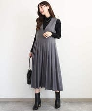 F1KAG35100 MK MICHEL KLEIN(小さいサイズ)(メゾン ドゥ サンク) 【小さいサイズ】[洗える]ハイネックカットソー ブラウン