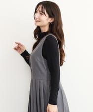 F1KAG35100 MK MICHEL KLEIN(小さいサイズ)(メゾン ドゥ サンク) 【小さいサイズ】[洗える]ハイネックカットソー ブラック