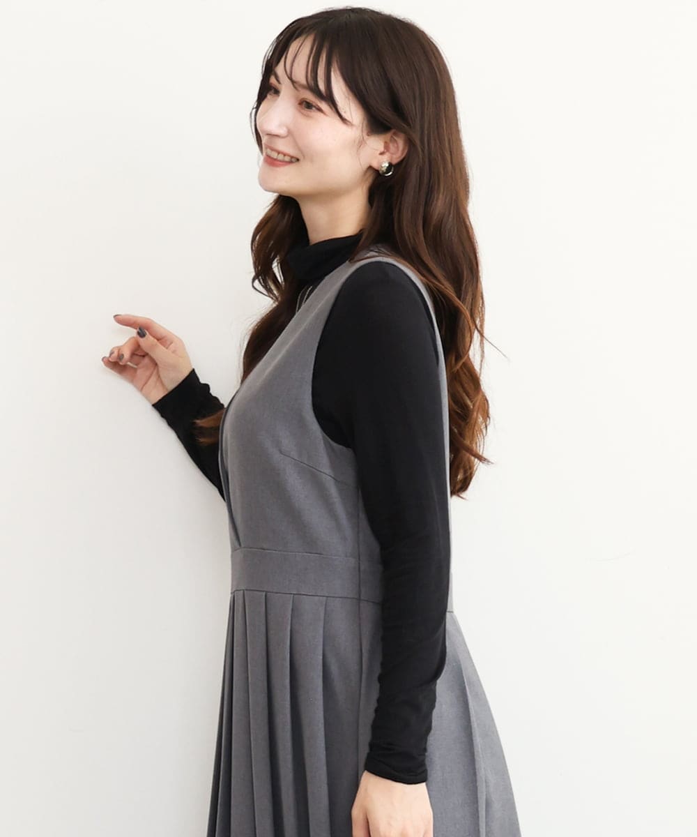 F1KAG35100 MK MICHEL KLEIN(小さいサイズ)(メゾン ドゥ サンク) 【小さいサイズ】[洗える]ハイネックカットソー ブラック