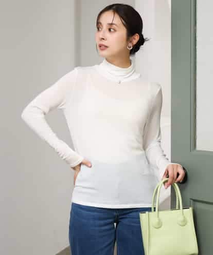 F1KAG35100 MK MICHEL KLEIN(小さいサイズ) 【小さいサイズ】[洗える]ハイネックカットソー