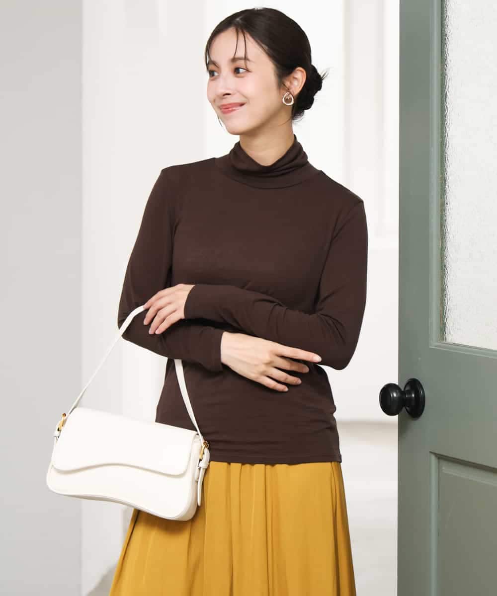 F1KAG35100 MK MICHEL KLEIN(小さいサイズ)(メゾン ドゥ サンク) 【小さいサイズ】[洗える]ハイネックカットソー ホワイト