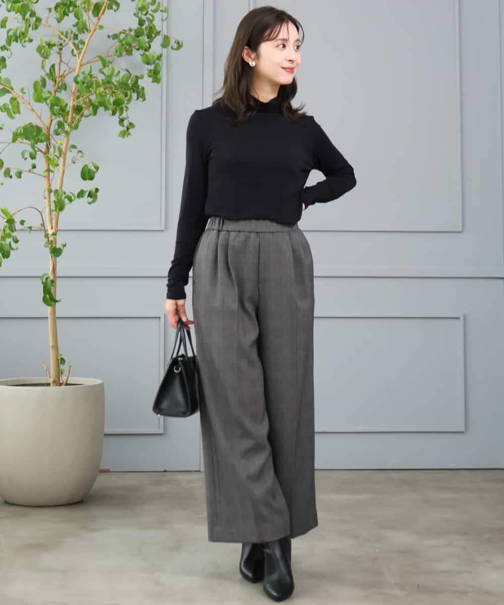 F1KAG35100 MK MICHEL KLEIN(小さいサイズ)(メゾン ドゥ サンク) 【小さいサイズ】[洗える]ハイネックカットソー ホワイト
