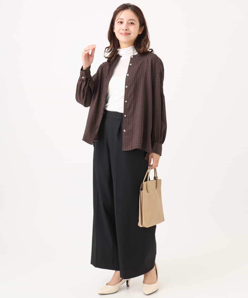 F1KAG35100 MK MICHEL KLEIN(小さいサイズ)(メゾン ドゥ サンク) 【小さいサイズ】[洗える]ハイネックカットソー ホワイト