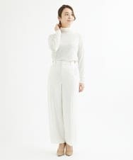 F1KAV22070 MK MICHEL KLEIN(小さいサイズ)(メゾン ドゥ サンク) 【小さいサイズ】シアーハイネックカットソー/洗える ライラックブルー