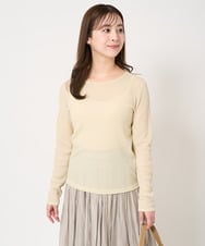 F1KFA21110 MK MICHEL KLEIN(小さいサイズ)(メゾン ドゥ サンク) 【小さいサイズ】ポコポコシアーカットソー/洗える ライトイエロー