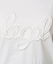 F1KGA30080 MK MICHEL KLEIN(小さいサイズ)(メゾン ドゥ サンク) 【小さいサイズ】フリンジ刺繍ロゴTシャツ/洗える キャメル