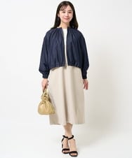F1KGA30080 MK MICHEL KLEIN(小さいサイズ)(メゾン ドゥ サンク) 【小さいサイズ】フリンジ刺繍ロゴTシャツ/洗える キャメル