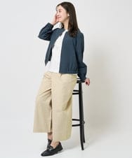 F1KGA30080 MK MICHEL KLEIN(小さいサイズ)(メゾン ドゥ サンク) 【小さいサイズ】フリンジ刺繍ロゴTシャツ/洗える キャメル