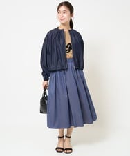 F1KGA30080 MK MICHEL KLEIN(小さいサイズ)(メゾン ドゥ サンク) 【小さいサイズ】フリンジ刺繍ロゴTシャツ/洗える キャメル