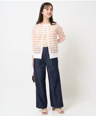 F1KGA32045 MK MICHEL KLEIN(小さいサイズ)(メゾン ドゥ サンク) 【小さいサイズ】ラメタンクトップ/UVカット/接触冷感/洗える ブラック