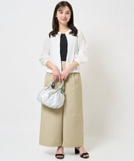 F1KGA32045 MK MICHEL KLEIN(小さいサイズ)(メゾン ドゥ サンク) 【小さいサイズ】ラメタンクトップ/UVカット/接触冷感/洗える ブラック