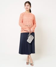 F1KGA32045 MK MICHEL KLEIN(小さいサイズ)(メゾン ドゥ サンク) 【小さいサイズ】ラメタンクトップ/UVカット/接触冷感/洗える ブラック