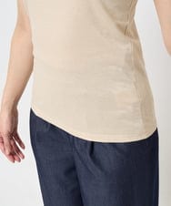 F1KGA32045 MK MICHEL KLEIN(小さいサイズ)(メゾン ドゥ サンク) 【小さいサイズ】ラメタンクトップ/UVカット/接触冷感/洗える ブラック