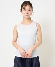 F1KGA32045 MK MICHEL KLEIN(小さいサイズ)(メゾン ドゥ サンク) 【小さいサイズ】ラメタンクトップ/UVカット/接触冷感/洗える シルバー