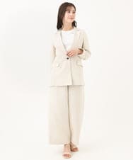 F1KGA40080 MK MICHEL KLEIN(小さいサイズ)(メゾン ドゥ サンク) 【小さいサイズ】刺繍ロゴTシャツ/接触冷感/UVカット/洗える ホワイト