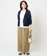 F1KGA40080 MK MICHEL KLEIN(小さいサイズ)(メゾン ドゥ サンク) 【小さいサイズ】刺繍ロゴTシャツ/接触冷感/UVカット/洗える ホワイト