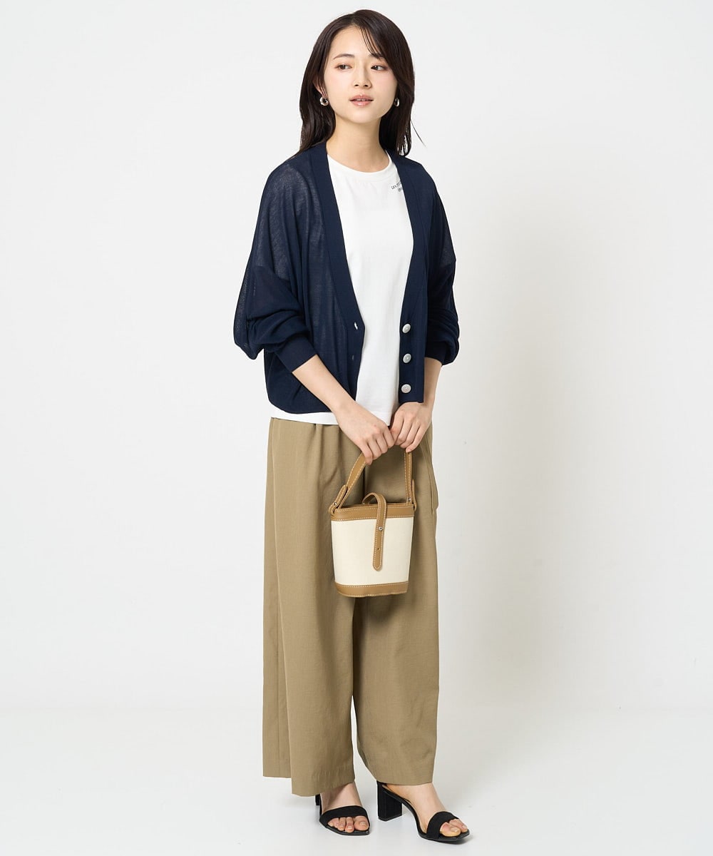 F1KGA40080 MK MICHEL KLEIN(小さいサイズ)(メゾン ドゥ サンク) 【小さいサイズ】刺繍ロゴTシャツ/接触冷感/UVカット/洗える ホワイト