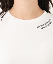 F1KGA40080 MK MICHEL KLEIN(小さいサイズ)(メゾン ドゥ サンク) 【小さいサイズ】刺繍ロゴTシャツ/接触冷感/UVカット/洗える ホワイト