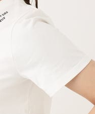 F1KGA40080 MK MICHEL KLEIN(小さいサイズ)(メゾン ドゥ サンク) 【小さいサイズ】刺繍ロゴTシャツ/接触冷感/UVカット/洗える ホワイト