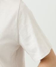 F1KGD30090 MK MICHEL KLEIN(小さいサイズ)(メゾン ドゥ サンク) 【小さいサイズ】ビーズ刺繍ロゴTシャツ/洗える ベージュ