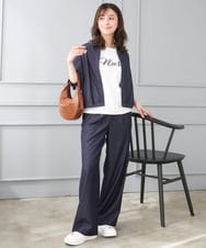 F1KGD30090 MK MICHEL KLEIN(小さいサイズ)(メゾン ドゥ サンク) 【小さいサイズ】ビーズ刺繍ロゴTシャツ/洗える ベージュ