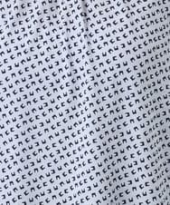 F1KGD31140 MK MICHEL KLEIN(小さいサイズ)(メゾン ドゥ サンク) 【小さいサイズ】幾何柄ジャージーカットソー/洗濯機で洗える ライトブルー