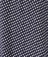 F1KGD31140 MK MICHEL KLEIN(小さいサイズ)(メゾン ドゥ サンク) 【小さいサイズ】幾何柄ジャージーカットソー/洗濯機で洗える ライトブルー