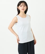 F1KGD32045 MK MICHEL KLEIN(小さいサイズ)(メゾン ドゥ サンク) 【小さいサイズ】ラメタンクトップ/UVカット/洗濯機で洗える ブラウン