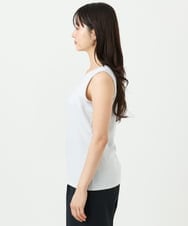 F1KGD32045 MK MICHEL KLEIN(小さいサイズ)(メゾン ドゥ サンク) 【小さいサイズ】ラメタンクトップ/UVカット/洗濯機で洗える ブラウン