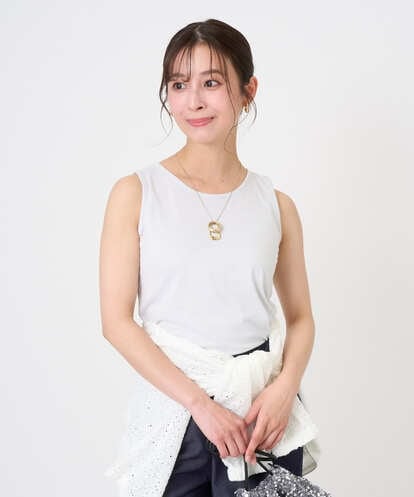 F1KGD32045 MK MICHEL KLEIN(小さいサイズ) 【小さいサイズ】ラメタンクトップ/UVカット/洗濯機で洗える