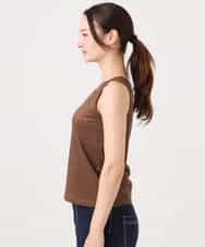 F1KGD32045 MK MICHEL KLEIN(小さいサイズ)(メゾン ドゥ サンク) 【小さいサイズ】ラメタンクトップ/UVカット/洗濯機で洗える ブラウン