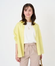 F1KGD33090 MK MICHEL KLEIN(小さいサイズ)(メゾン ドゥ サンク) 【小さいサイズ】シルケットフライス半袖カットソー/洗える ホワイト