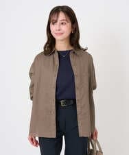 F1KGD33090 MK MICHEL KLEIN(小さいサイズ)(メゾン ドゥ サンク) 【小さいサイズ】シルケットフライス半袖カットソー/洗える ホワイト