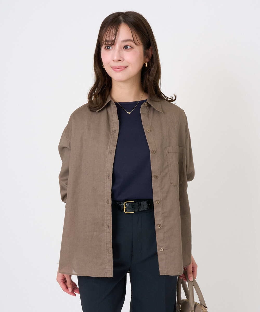 F1KGD33090 MK MICHEL KLEIN(小さいサイズ)(メゾン ドゥ サンク) 【小さいサイズ】シルケットフライス半袖カットソー/洗える ホワイト