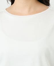 F1KGD33090 MK MICHEL KLEIN(小さいサイズ)(メゾン ドゥ サンク) 【小さいサイズ】シルケットフライス半袖カットソー/洗える ホワイト