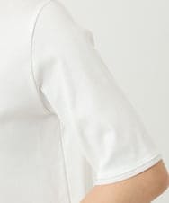 F1KGD33090 MK MICHEL KLEIN(小さいサイズ)(メゾン ドゥ サンク) 【小さいサイズ】シルケットフライス半袖カットソー/洗える ホワイト