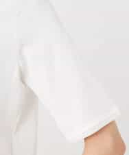 F1KGD33090 MK MICHEL KLEIN(小さいサイズ)(メゾン ドゥ サンク) 【小さいサイズ】シルケットフライス半袖カットソー/洗える ホワイト